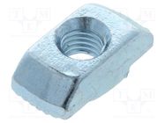 Nut; for profiles; Width of the groove: 8mm; steel; zinc; T-slot FATH