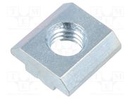 Nut; for profiles; Width of the groove: 8mm; steel; zinc; T-slot FATH