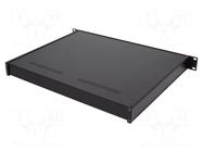 Enclosure: rack mounting; Standard: 19"; 1U; black; Z: 44mm; X: 482mm COMBIPLAST