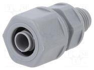 Straight terminal connector; Thread: metric,outside; -10÷110°C 