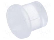 Fiber for LED; Ø5mm; L: 3.2mm; round; Front: convex; straight BIVAR