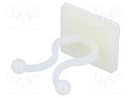 Cable clips; ØBundle : 10mm; polyamide; natural; UL94V-2; H: 30mm FIX&FASTEN