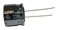 ALUMINUM ELECTROLYTIC CAPACITOR, 2200UF, 16V, 20%, RADIAL