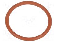 O-ring gasket; VMQ; Thk: 1.5mm; Øint: 16mm; PG11; red; -60÷250°C HUMMEL