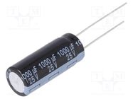 Capacitor: electrolytic; low ESR; THT; 1000uF; 25VDC; Ø10x25mm PANASONIC