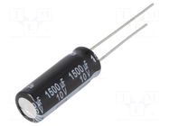 Capacitor: electrolytic; low ESR; THT; 1500uF; 10VDC; Ø8x20mm; ±20% PANASONIC