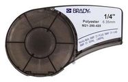 LABELING TAPE, POLY, 0.25"X 21FT, BLACK/WHITE