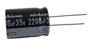 ALUMINUM ELECTROLYTIC CAPACITOR, 2200UF, 35V, 20%, RADIAL