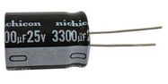 ALUMINUM ELECTROLYTIC CAPACITOR, 3300UF, 25V, 20%, RADIAL