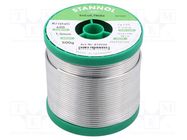 Tin; lead free; Sn99,3Cu0,7+NiGe; 1.5mm; 0.5kg; reel; 227°C STANNOL