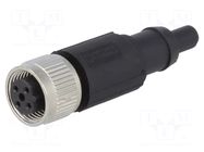 Connector: M12; terminator; PIN: 4; female; straight; for cable PHOENIX CONTACT