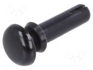 Rivet; polyamide; L.rivet: 10mm; black; dismountable,push-in DREMEC