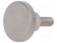 Knob; Ø: 24mm; Ext.thread: M6; 16mm; H: 15mm; stainless steel ELESA+GANTER