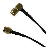 RF COAX CABLE, RG174, SMA PLUG, 1M, BLACK