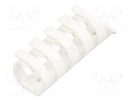 Wiring duct; white; polypropylene; UL94V-0; L: 0.5m; flexible 