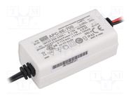 Power supply: switching; LED; 7.7W; 6÷11VDC; 700mA; 180÷264VAC MEAN WELL