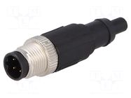 Connector: M12; terminator; PIN: 4; male; straight; for cable PHOENIX CONTACT