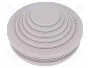 Grommet; elastomer thermoplastic TPE; grey; -35÷60°C; UL94HB SPELSBERG