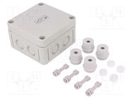 Enclosure: junction box; X: 94mm; Y: 94mm; Z: 57mm; polystyrene; IP54 SPELSBERG