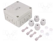 Enclosure: junction box; X: 94mm; Y: 94mm; Z: 57mm; polystyrene; IP54 SPELSBERG