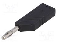 Connector: 4mm banana; plug; 24A; black; non-insulated 