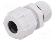 Cable gland; with long thread; M20; 1.5; IP68; polyamide; grey BM GROUP