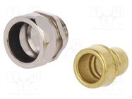 Straight terminal connector; Thread: PG,outside; brass; IP65 LAPP