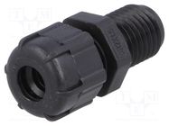 Cable gland; with long thread; M12; 1.5; IP68; polyamide; black BM GROUP