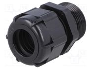 Cable gland; with long thread; PG21; IP68; polyamide; black BM GROUP