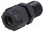 Cable gland; with long thread; PG9; IP68; polyamide; black BM GROUP