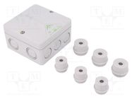 Enclosure: junction box; X: 94mm; Y: 94mm; Z: 56mm; polystyrene; IP54 SPELSBERG