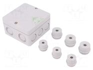 Enclosure: junction box; X: 94mm; Y: 94mm; Z: 56mm; polystyrene; IP54 SPELSBERG