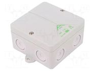 Enclosure: junction box; X: 93mm; Y: 93mm; Z: 55mm; polystyrene; IP65 SPELSBERG