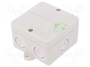 Enclosure: junction box; X: 80mm; Y: 80mm; Z: 52mm; polystyrene; IP65 SPELSBERG