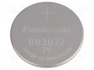 Battery: lithium; BR3032,coin; 3V; 500mAh; Ø30x3.2mm PANASONIC