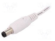 Connector: DC supply; plug; female; 5.5/2.1mm; soldering; white; 2A CLIFF