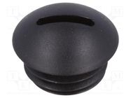 Stopper; M12; 1.5; polyamide; black; 6mm FIX&FASTEN