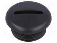 Stopper; M16; 1.5; polyamide; black; 8mm FIX&FASTEN