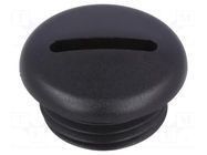 Stopper; M16; 1.5; polyamide; black; 8mm FIX&FASTEN