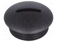 Stopper; M20; 1.5; polyamide; black; 7.5mm FIX&FASTEN