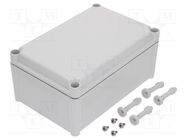 Enclosure: multipurpose; X: 188mm; Y: 278mm; Z: 130mm; SOLID; grey FIBOX