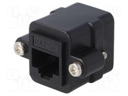 Adapter; coupler; PIN: 8; Cat: 5e; unshielded; Layout: 8p8c; straight 