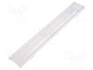 LED lens; rectangular; transparent; H: 9.5mm; Body dim: 40x285mm LEDIL