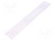 LED lens; rectangular; transparent; H: 9.5mm; Body dim: 40x285mm LEDIL