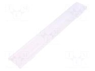 LED lens; rectangular; transparent; H: 9.5mm; Body dim: 40x285mm LEDIL