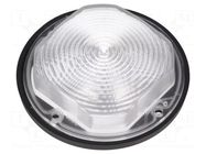 LED lens; round; silicone; transparent; Colour: black; H: 23mm LEDIL