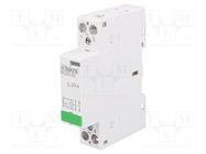 Contactor: 2-pole installation; 20A; 230VAC,220VDC; NO x2 ISKRA