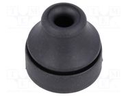 Grommet; Ømount.hole: 16mm; elastomer thermoplastic TPE; black 