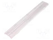 LED lens; rectangular; transparent; H: 9.5mm; Body dim: 40x285mm LEDIL