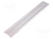 LED lens; rectangular; transparent; H: 10.3mm; Body dim: 40x285mm LEDIL